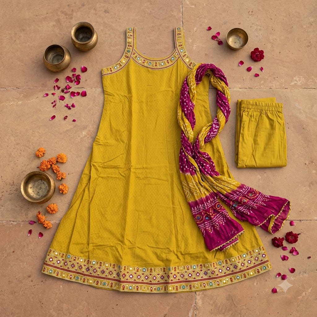 Yellow Cotton Salwar | 11477