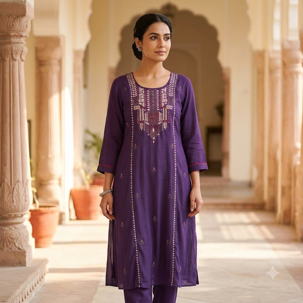 Purple Chanderi Silk Salwar | 11481