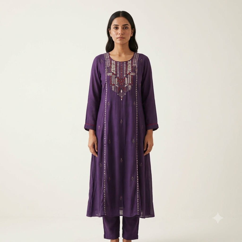 Purple Chanderi Silk Salwar | 11481