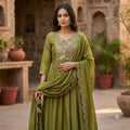 Green Chanderi Silk Salwar | 11466