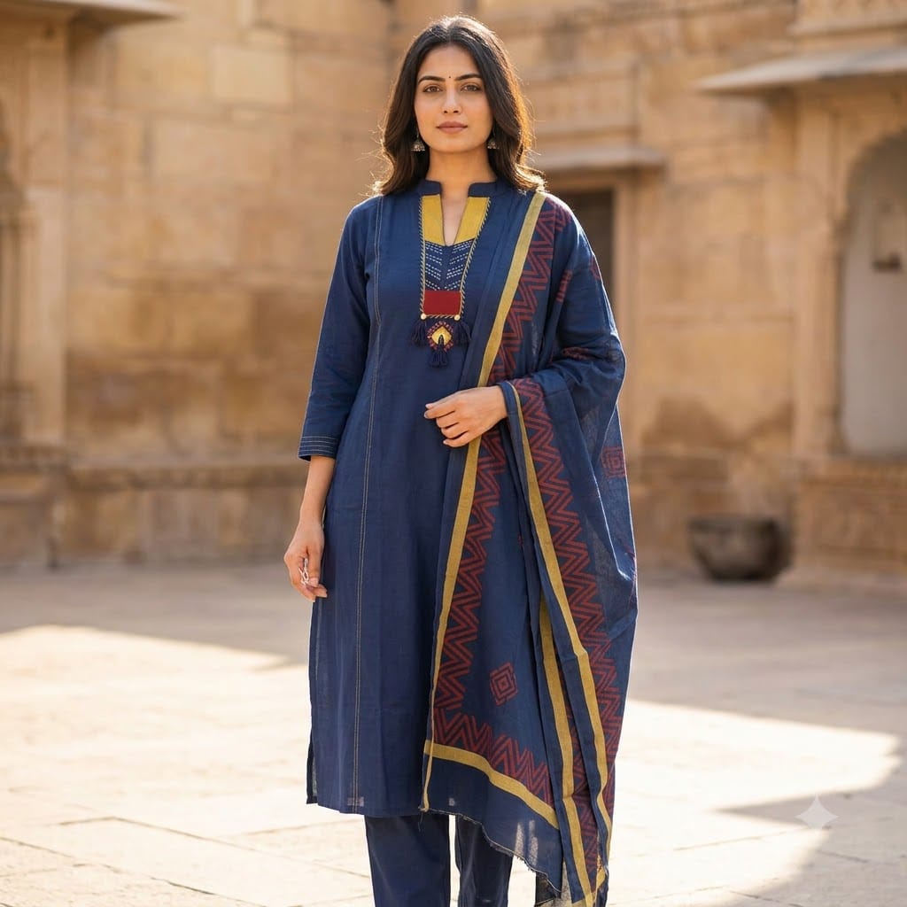 Blue Cotton Salwar | 11480