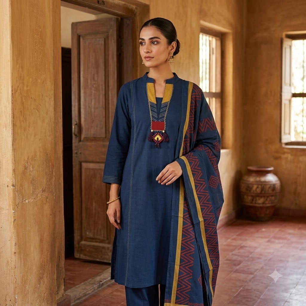 Blue Cotton Salwar | 11480