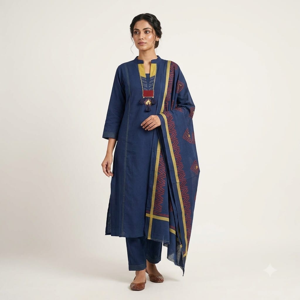 Blue Cotton Salwar | 11480