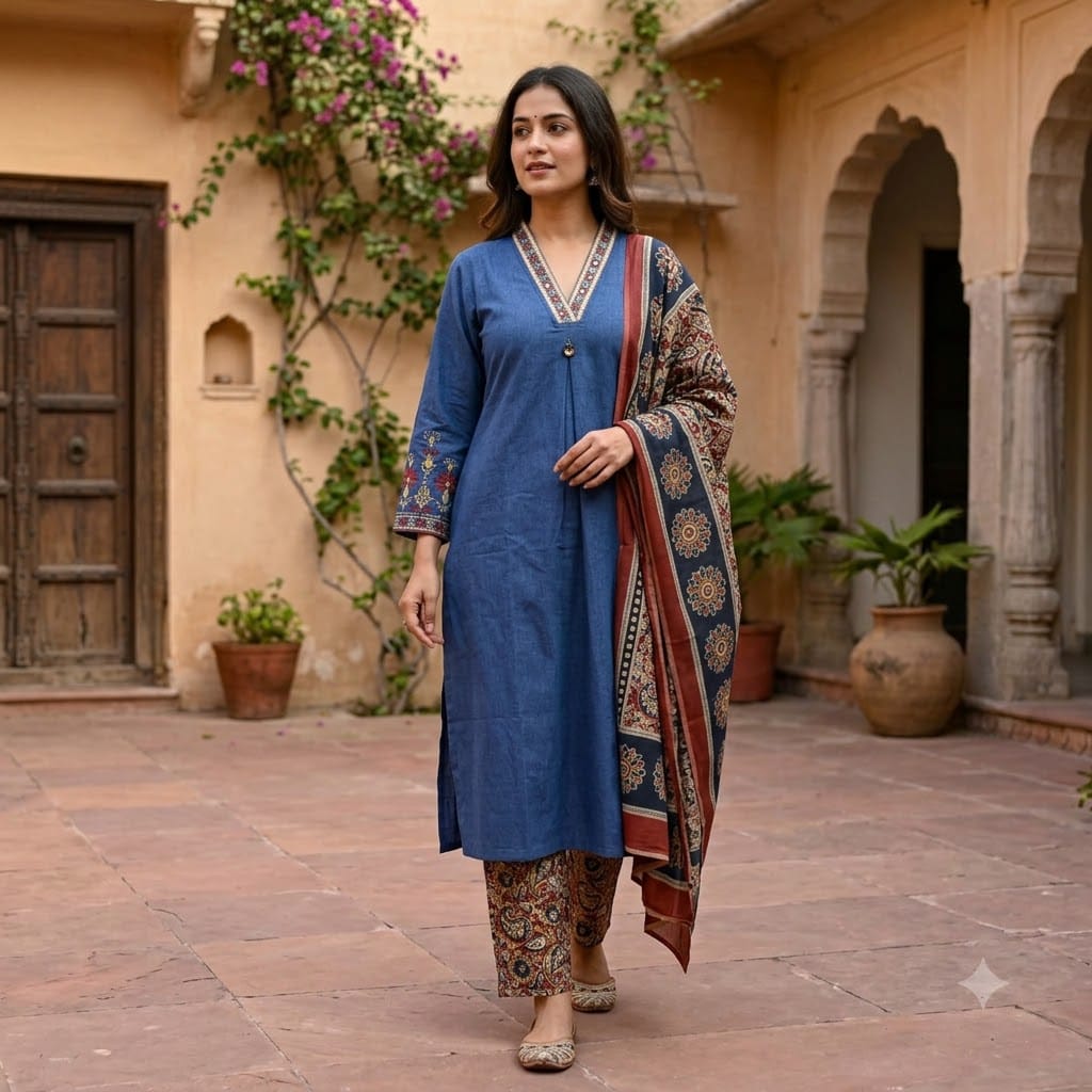 Blue Rayon Salwar | 11478