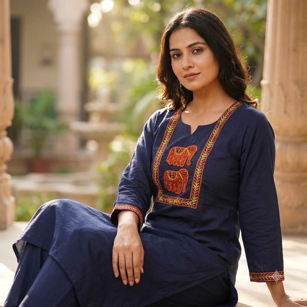 Blue Cotton Salwar | 11479