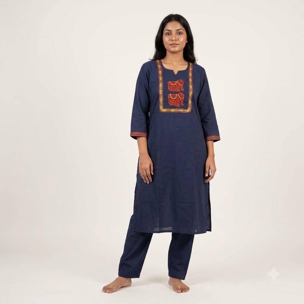 Blue Cotton Salwar | 11479