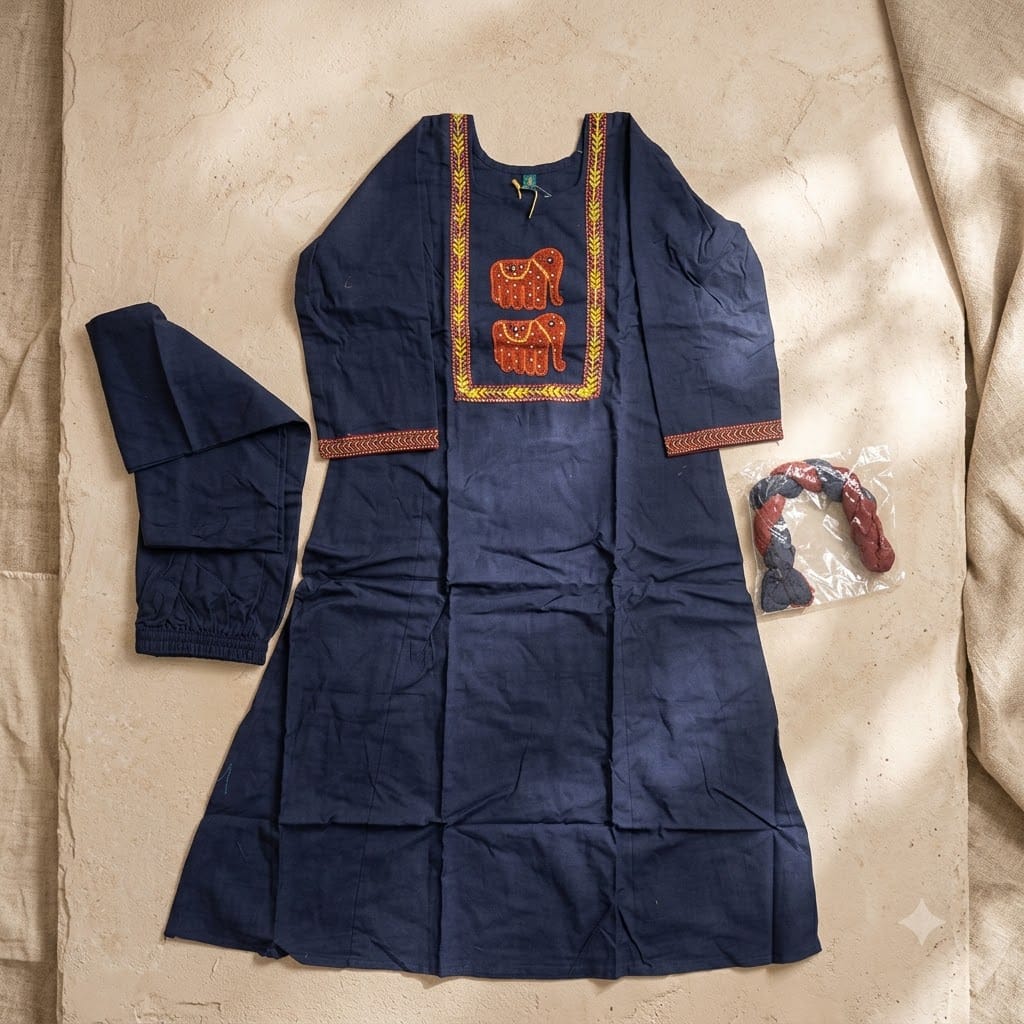 Blue Cotton Salwar | 11479