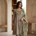 Taupe Chanderi Silk Salwar | 11473