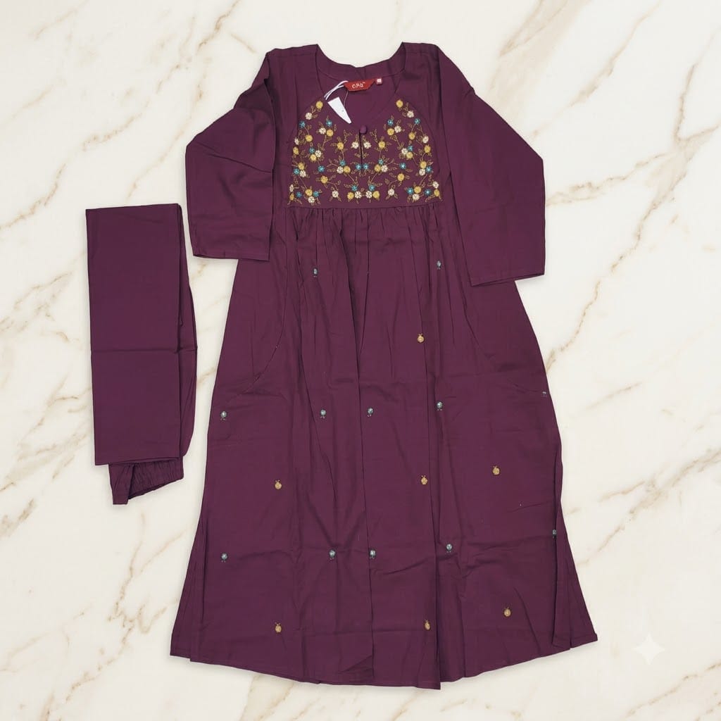 Purple Cotton Co-ord Set | 11493