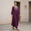 Purple Cotton Co-ord Set | 11493