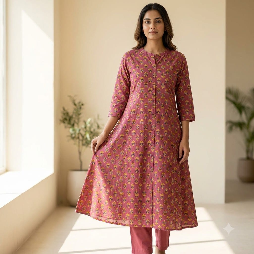 Berry Pink Cotton Co-ord Set | 11495