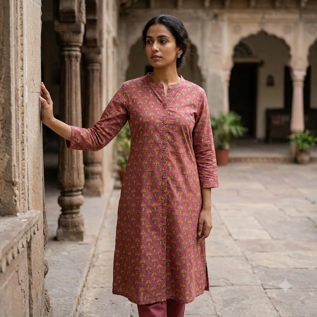 Berry Pink Cotton Co-ord Set | 11495
