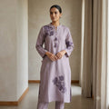 Mauve Chanderi Silk Co-ord Set | 11496