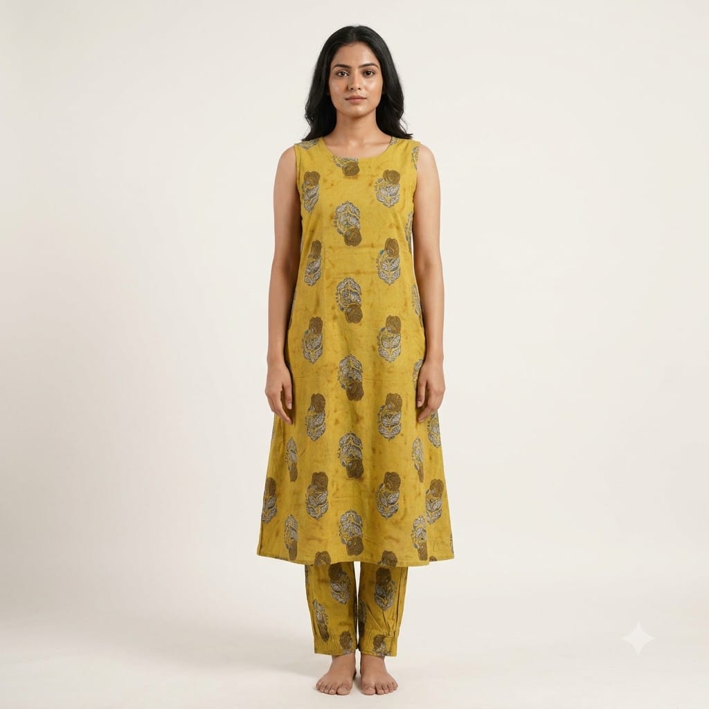 Yellow Cotton Co-ord Set | 11499