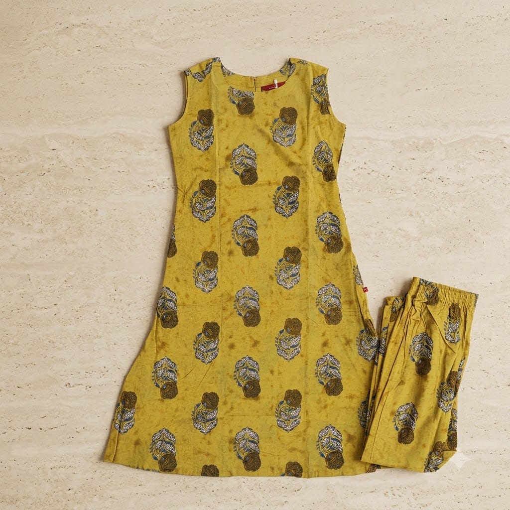 Yellow Cotton Co-ord Set | 11499