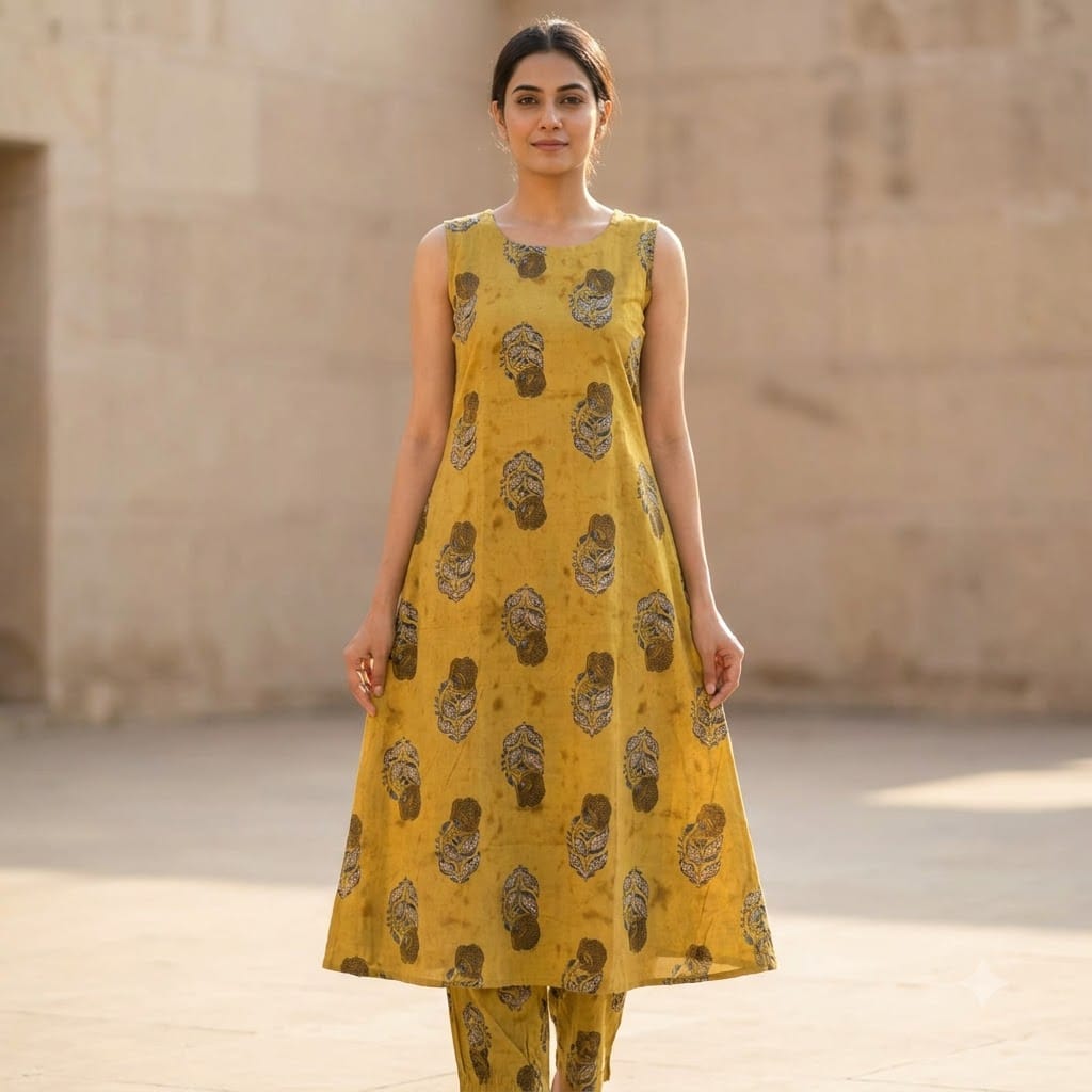 Yellow Cotton Co-ord Set | 11499