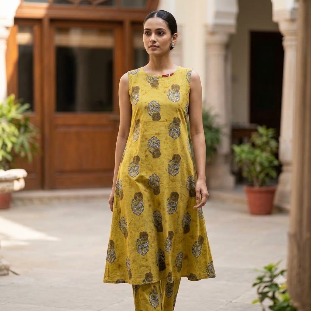 Yellow Cotton Co-ord Set | 11499