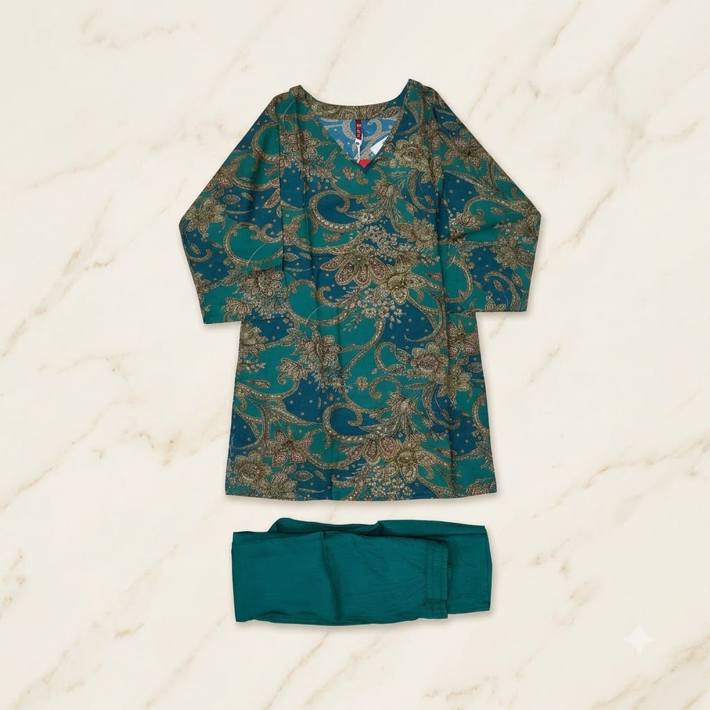 Blue Cotton Silk Co-ord Set | 11494