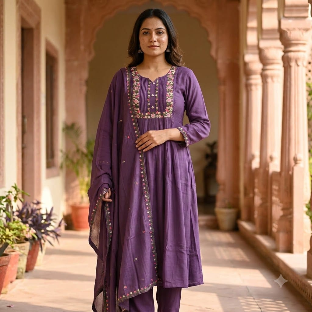 Purple Chanderi Silk Salwar | 11518