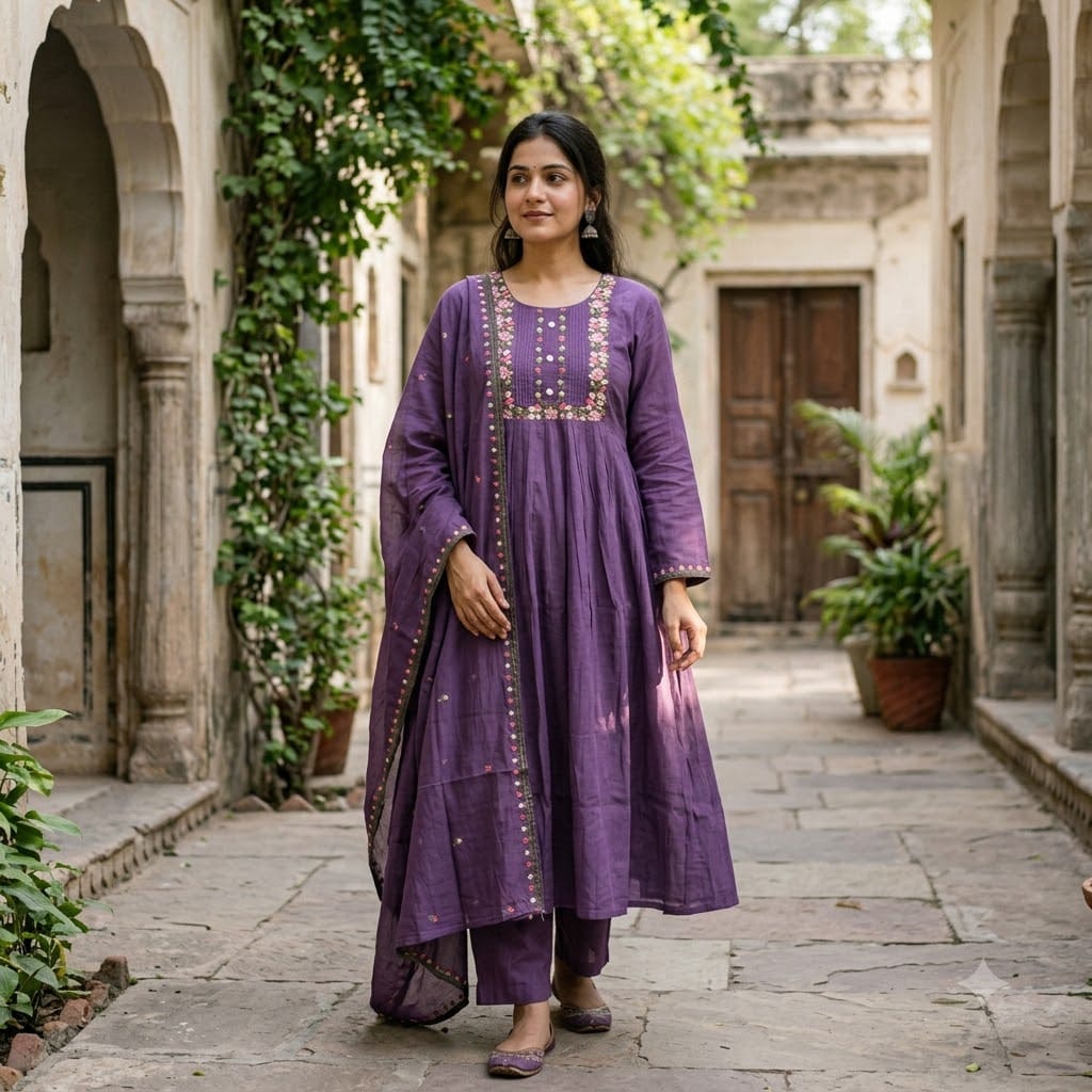 Purple Chanderi Silk Salwar | 11518