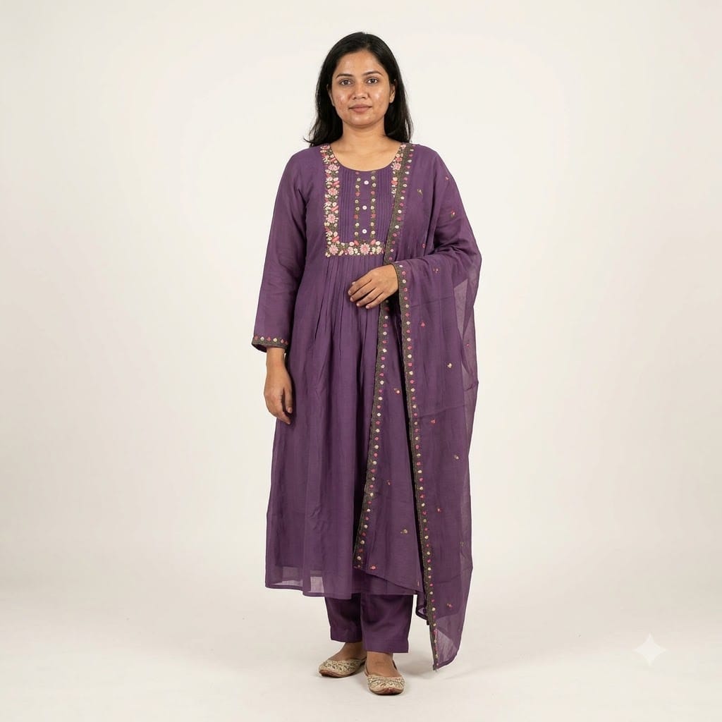 Purple Chanderi Silk Salwar | 11518