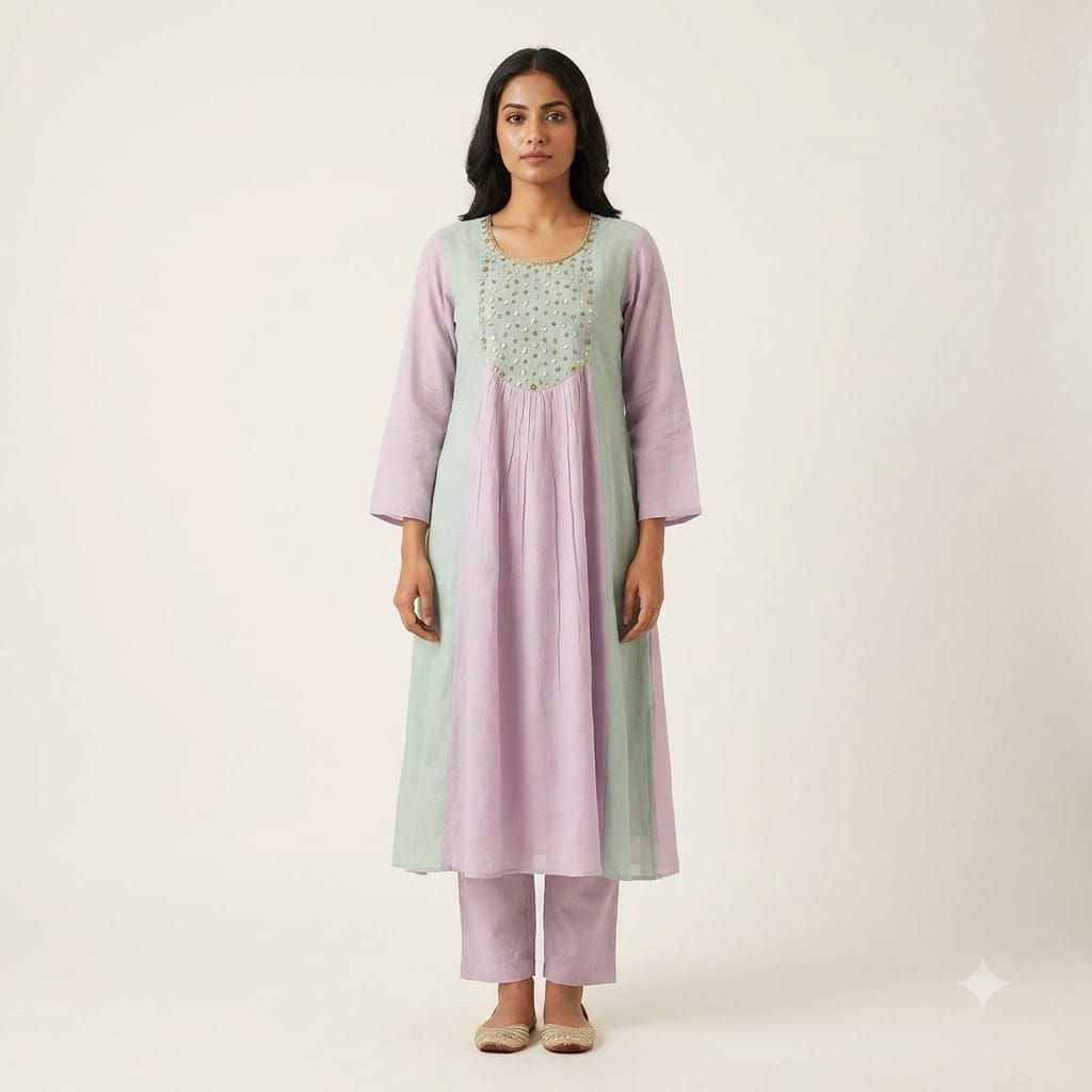 Lavender Chanderi Silk Salwar | 11522