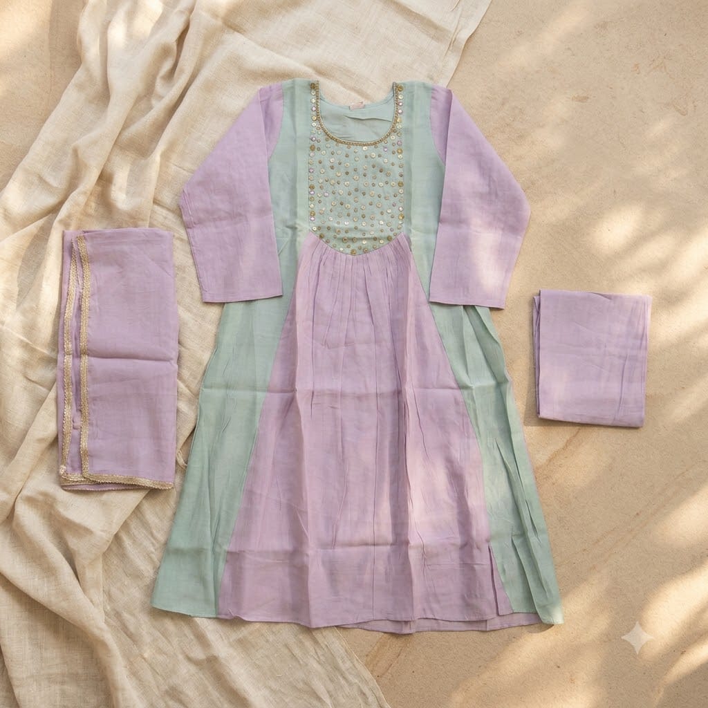 Lavender Chanderi Silk Salwar | 11522