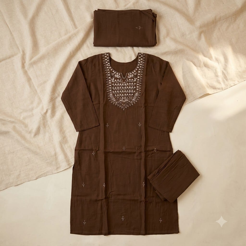 Brown Chanderi Silk Salwar | 11504