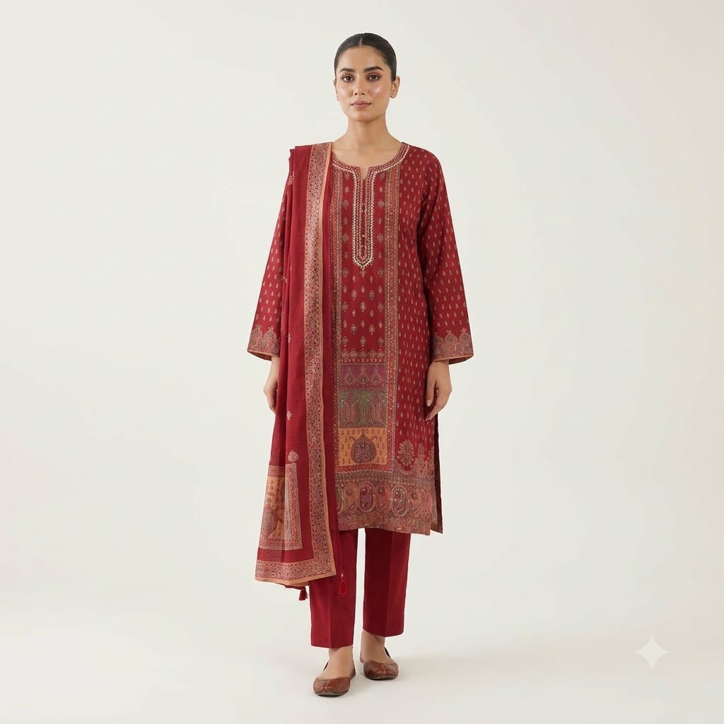 Red Crape Salwar | 11512