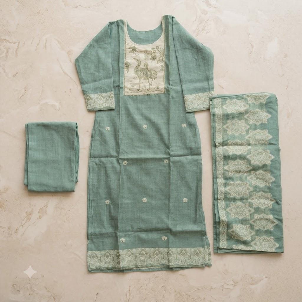 Blue Cotton Silk Salwar | 11513