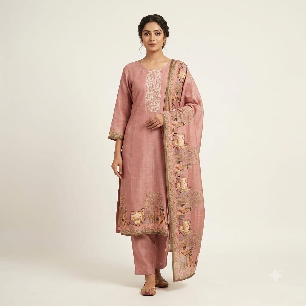 Pink Cotton Silk Salwar | 11514