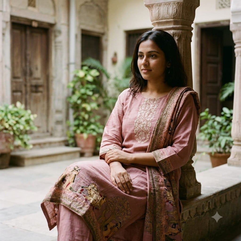 Pink Cotton Silk Salwar | 11514