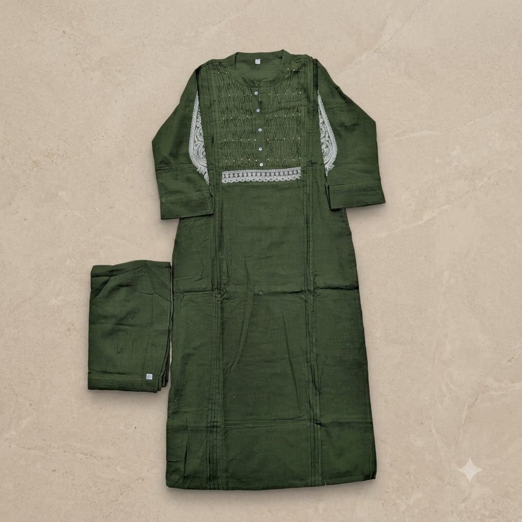 Green Cotton Co-ord Set | 11562