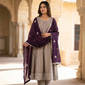 Grey Cotton Silk Salwar | 11564