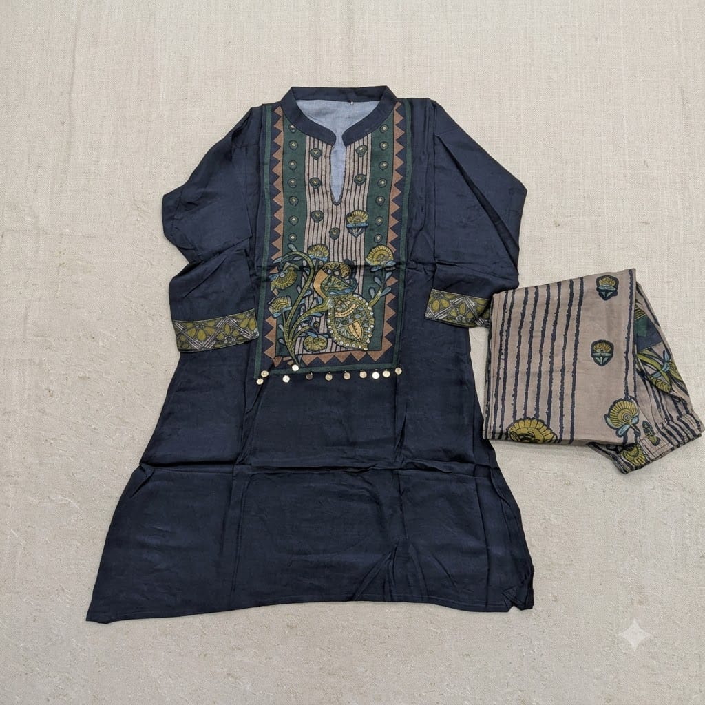 Blue Gajji Silk Co-ord Set | 11570