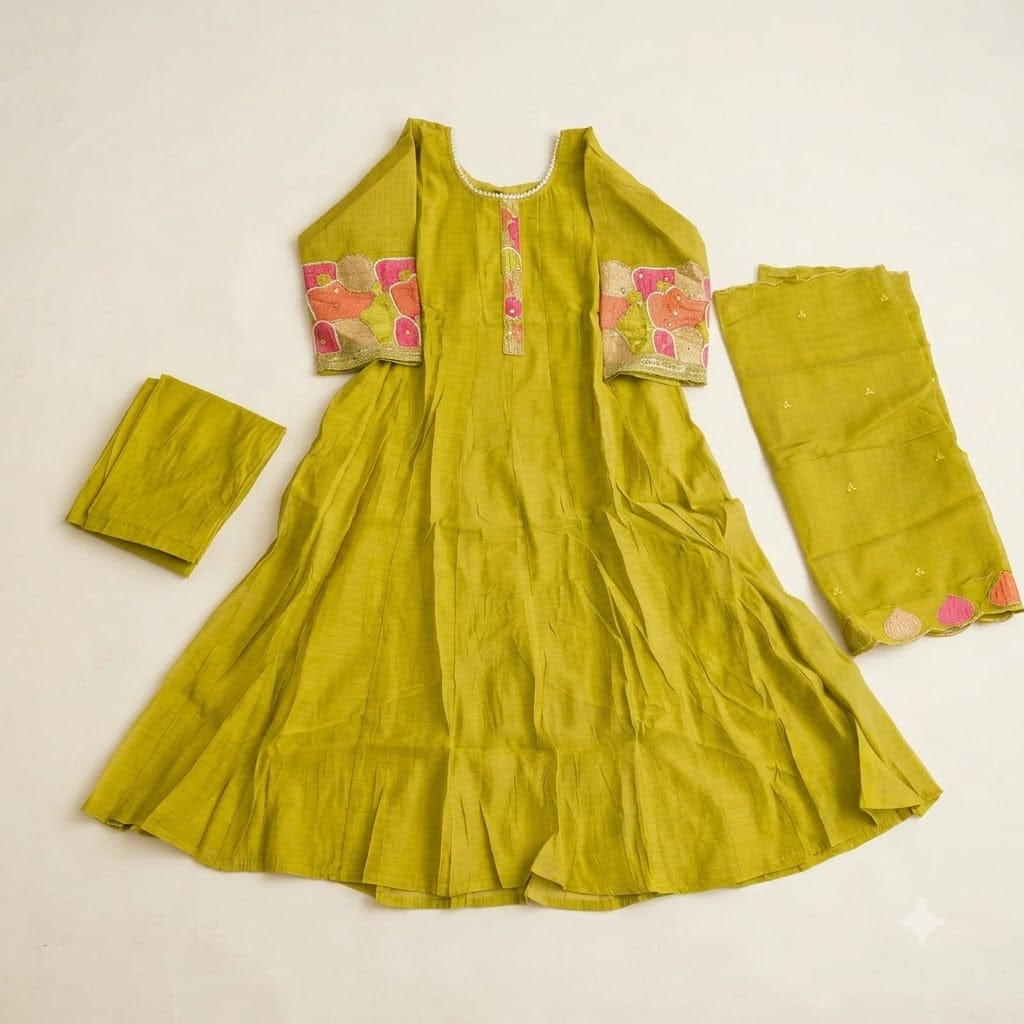 Yellow Chanderi Silk Salwar | 11566