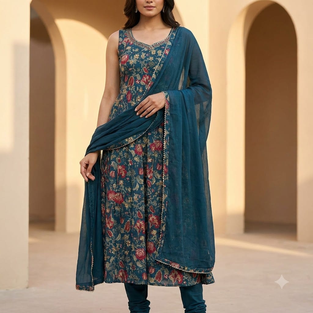 Blue Cotton Salwar | 11597