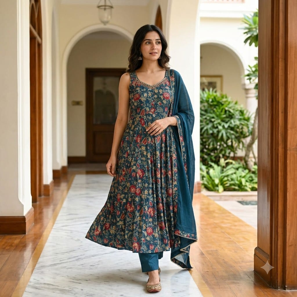 Blue Cotton Salwar | 11597