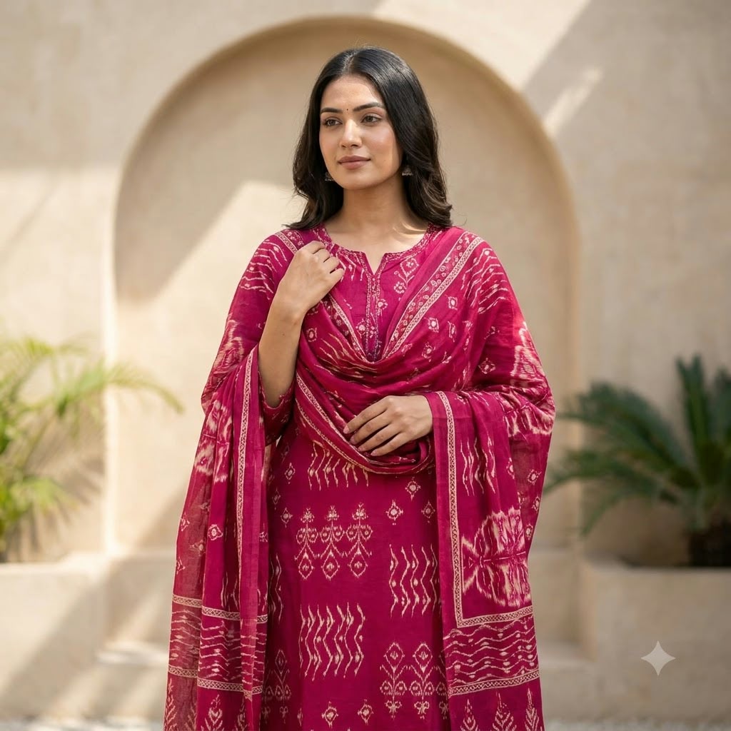 Pink Cotton Silk Salwar | 11587