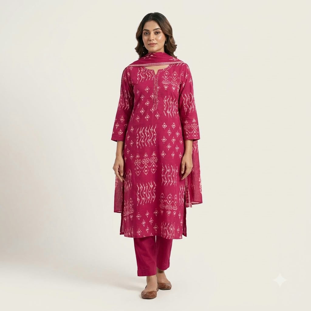 Pink Cotton Silk Salwar | 11587