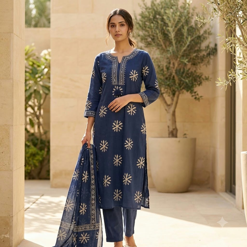 Blue Cotton Salwar | 11563