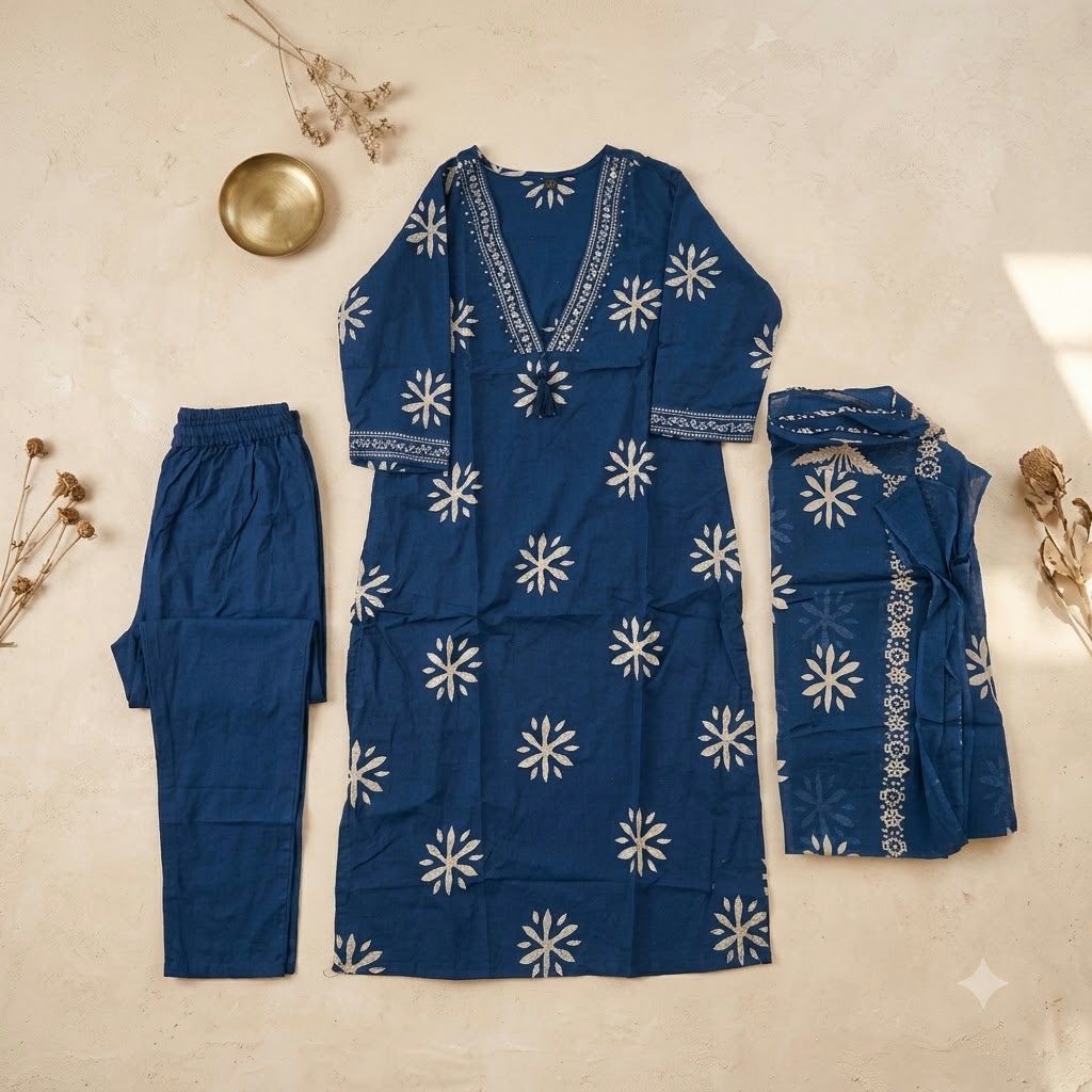 Blue Cotton Salwar | 11563