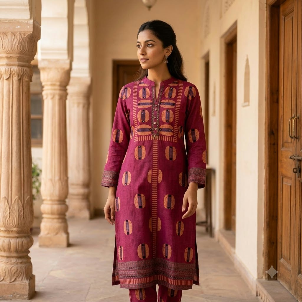 Deep Peach Cotton Silk Salwar | 11571