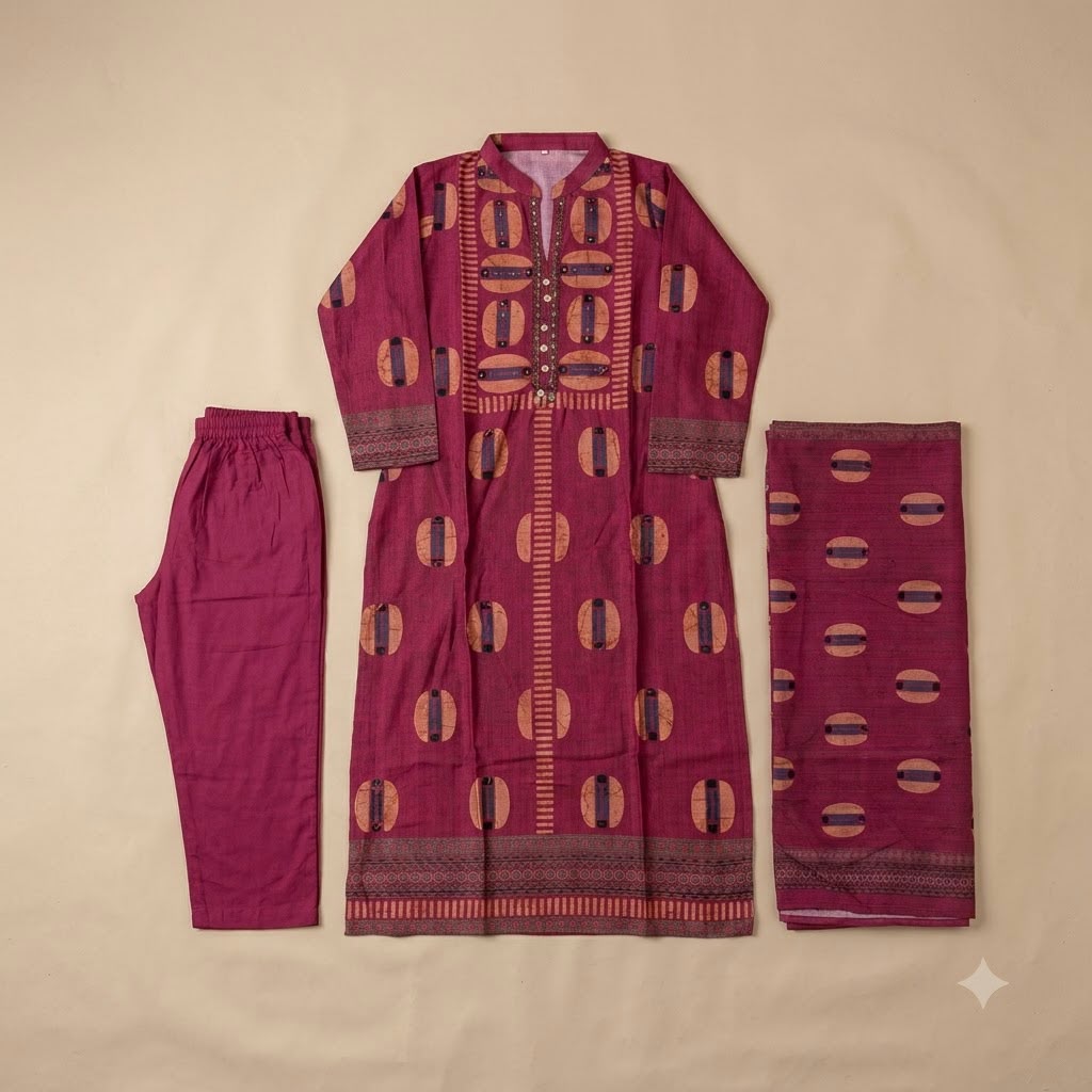 Deep Peach Cotton Silk Salwar | 11571
