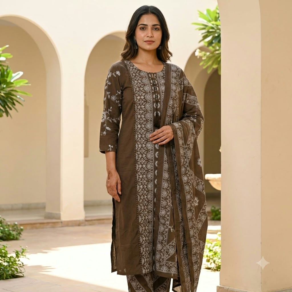 Brown Cotton Salwar | 11554
