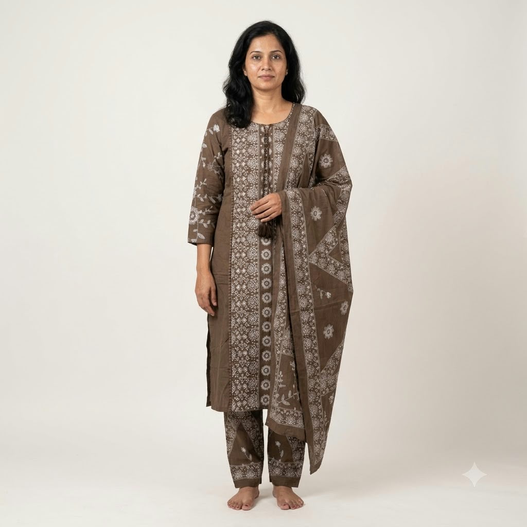 Brown Cotton Salwar | 11554