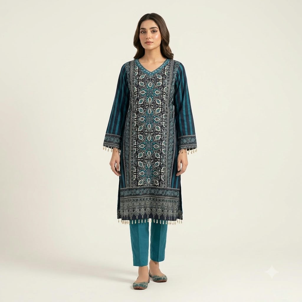 Blue Rayon Co-ord Set | 11560