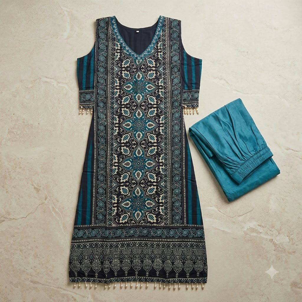 Blue Rayon Co-ord Set | 11560
