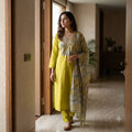 Yellow Cotton Silk Salwar | 11535