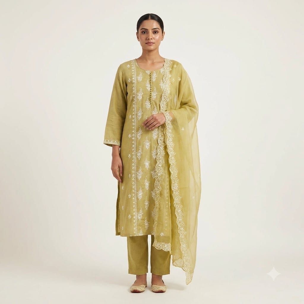 Yellow Cotton Silk Salwar | 11532